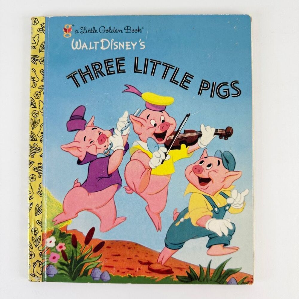 2/$6 Walt Disney’s Three Little Pigs book, Little Golden Book (Hardcover)